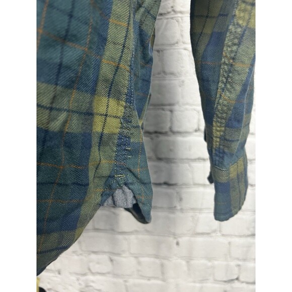 LL Bean Mens L Organic Cotton Tencel Flannel Button Down Shirt Workwear Pockets - Picture 8 of 9